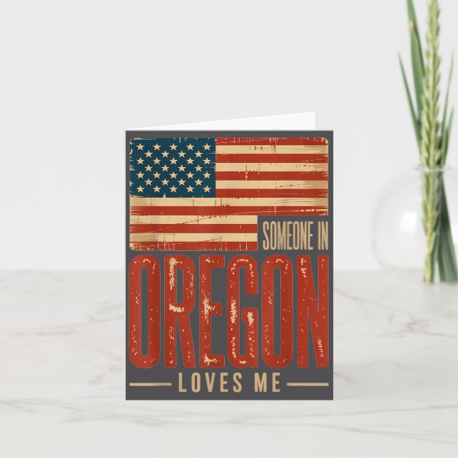 Flag Someone Loves Oregon Me US Gift Card (Front)