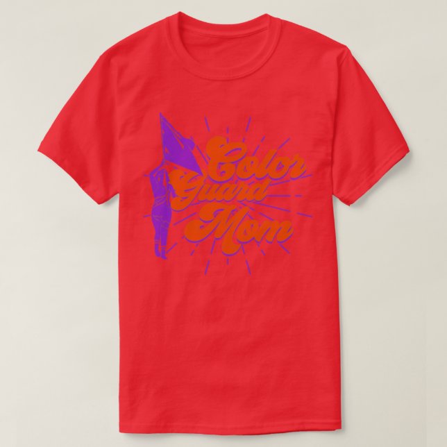Flag Spinning Colour Guard Mum T-Shirt (Design Front)