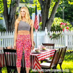 Flag Stars Capri Leggings