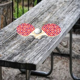 Flag Stars Ping Pong Paddle
