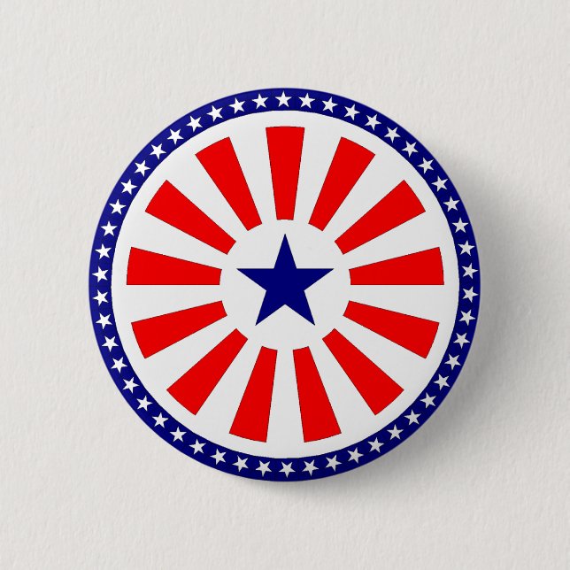 Flag sticker 6 cm round badge (Front)