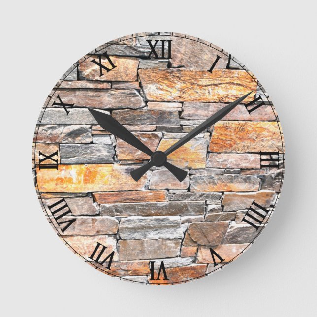 Flag stone round clock (Front)