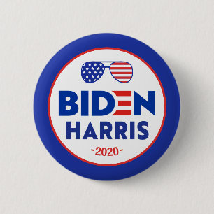 Flag Sunglasses Elect Joe Biden Kamala Harris 2020 6 Cm Round Badge