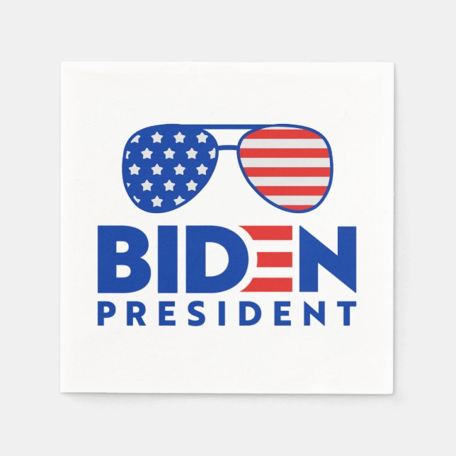 Flag Sunglasses Joe Biden 2020 President Election Napkin (Front)