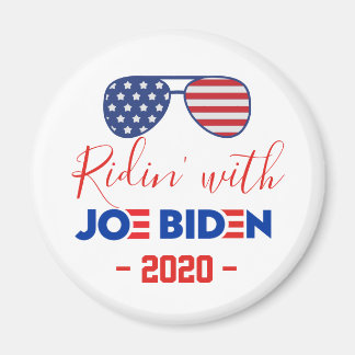 Flag Sunglasses Ridin' With Biden Joe 2020 Magnet