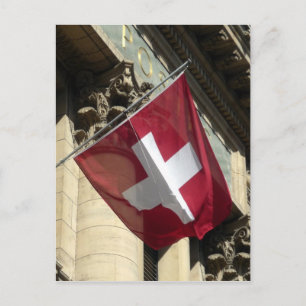 flag swiss postcard