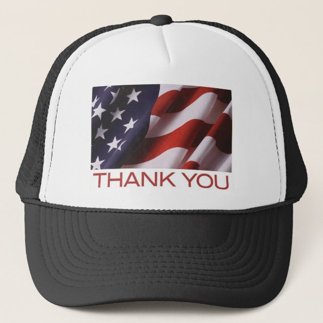 Flag-Thank You Trucker Hat (Front)