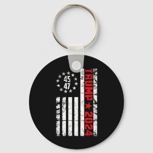 Flag Trump 2024 - 45 47 Trump Betsy Ross Flag  Key Ring