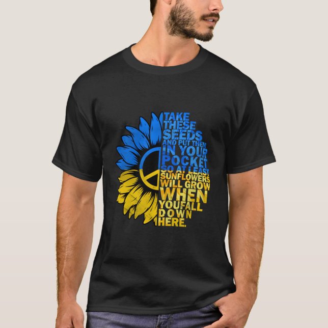 Flag Ukraine Peace Support Ukraine T-Shirt (Front)