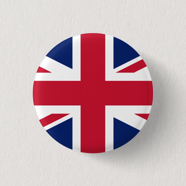 Flag United Kingdom 3 Cm Round Badge (Front)