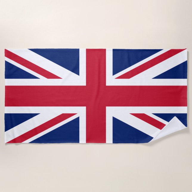 Flag United Kingdom Beach Towel (Front)