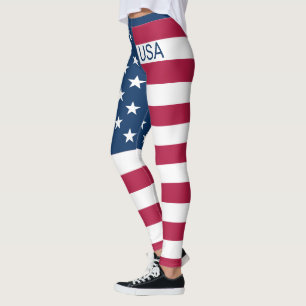Flag United States Stars & Stripes Custom USA Leggings