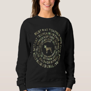 Flag US Camo Rat Terrier Dog Mom Ever Spiral Dog Sweatshirt