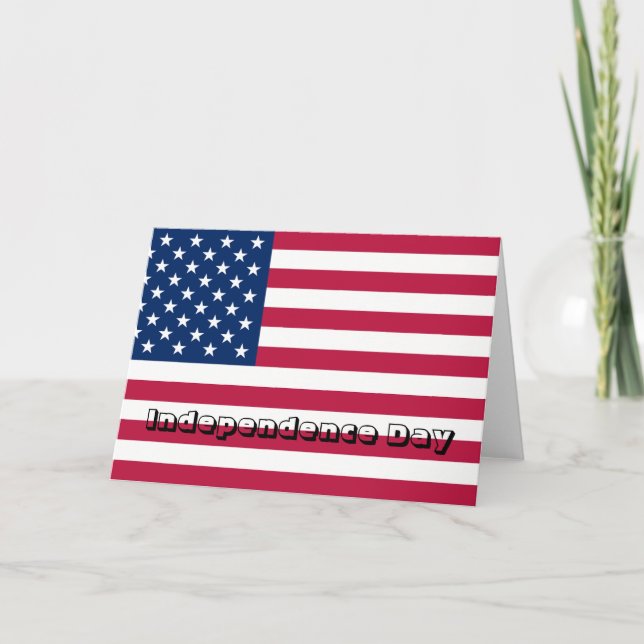 FLAG_USA, Independence Day Card (Front)