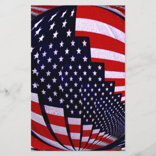 Flag-USA -Spread the Love_ Stationery