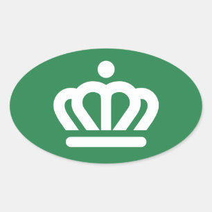 Flag (variant) of Charlotte, NC Oval Sticker