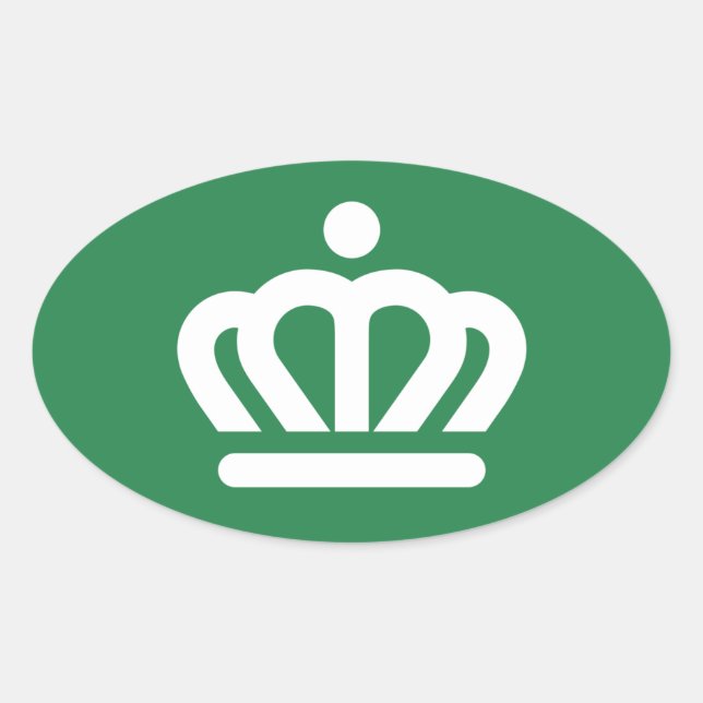 Flag (variant) of Charlotte, NC Oval Sticker (Front)