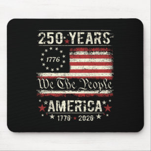 Flag Vintage 250 Years American 1776 2026 250th Us Mouse Pad