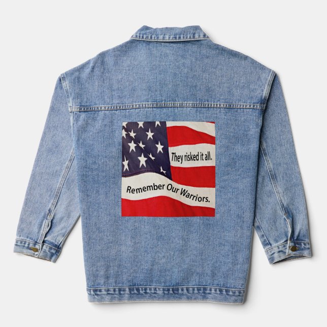 Flag Warrior Denim Jacket (Back)