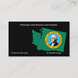 Flag Washington State  Business Card