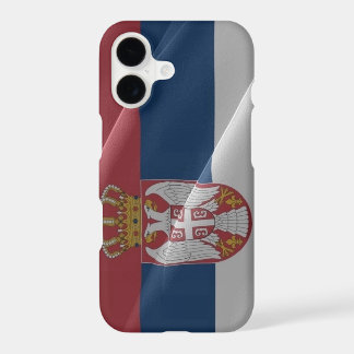 Flag waving of Serbia -
