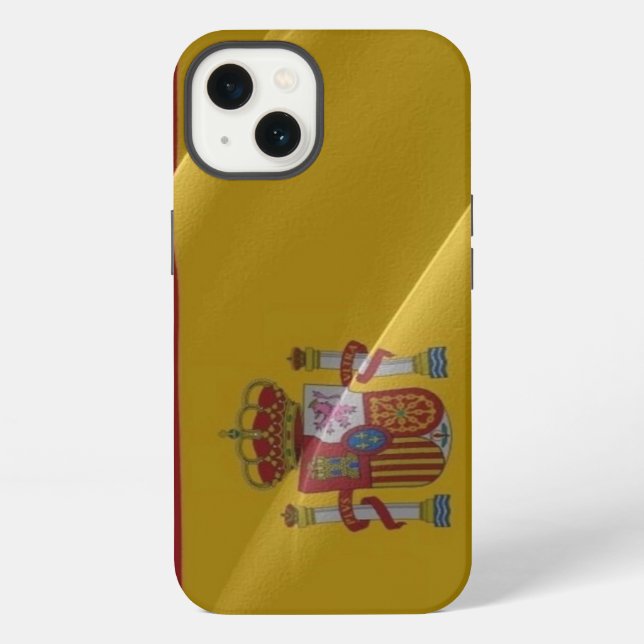 Flag waving of Spain - iPhone Case (Back)