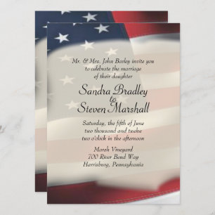 Flag Wedding  Invitations