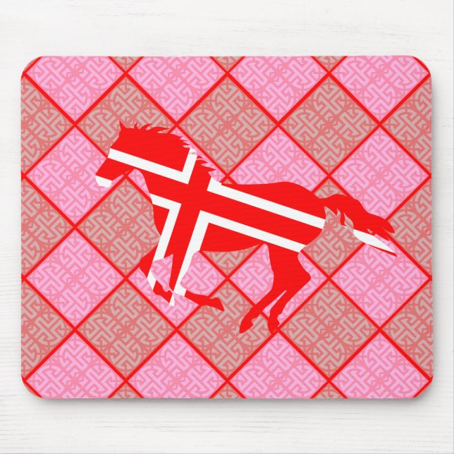 Flagged Horse Mouse Pad (Front)