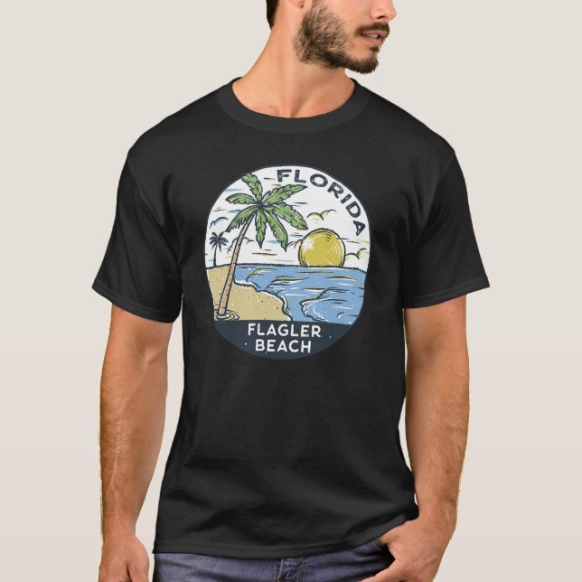 Flagler Beach Florida Vintage T-Shirt (Front)