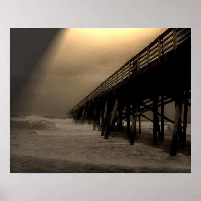 Flagler Beach Pier Photograph Poster (Front)
