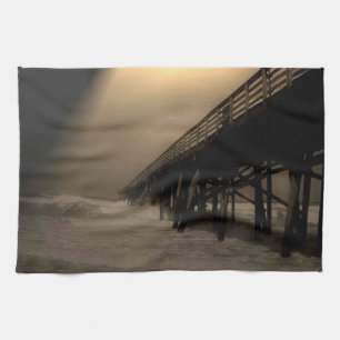 Flagler Beach Pier Tea Towel
