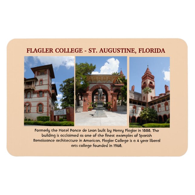Flagler College Flexible Photo Magnet (Horizontal)