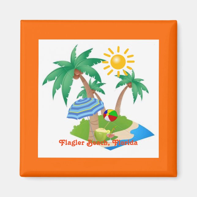 FlaglerBeach, Florida refrigerator magnet template (Front)