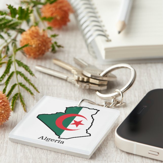Flags and countries Algeria Key Ring (Front Right)