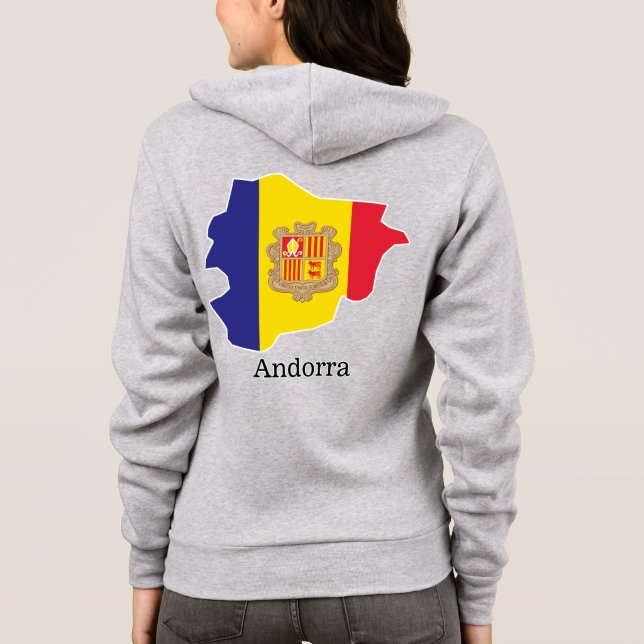 Flags and countries Andorra Hoodie (Back)