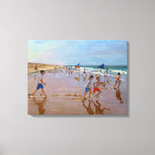Flags and reflections Montalivet Canvas Print