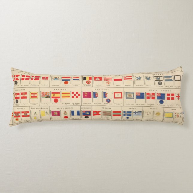 Flags, Badges Body Cushion (Front)