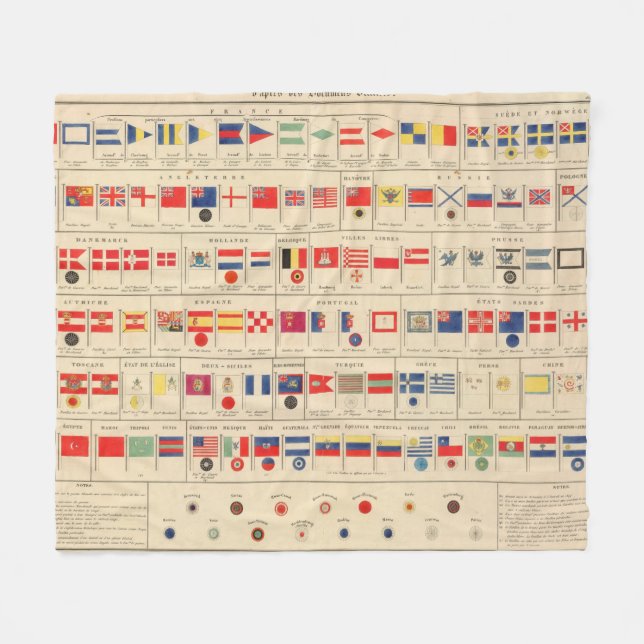 Flags, Badges Fleece Blanket (Front (Horizontal))