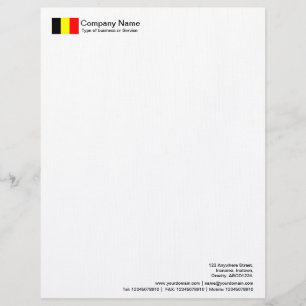Flags - Belgium Customized Letterhead