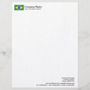Flags - Brazil Custom Letterhead