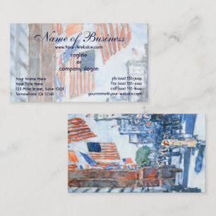 Flags, Fifth Avenue by Frederick Childe Hassam Business Card