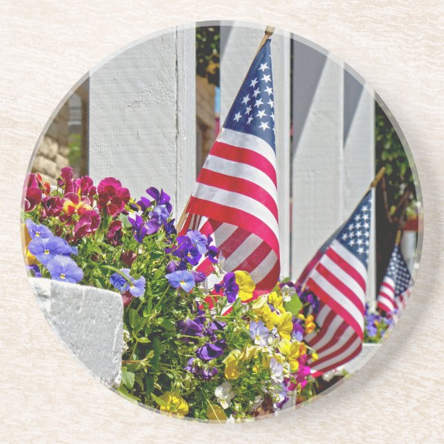 Flags + Flowers Coaster (Front)