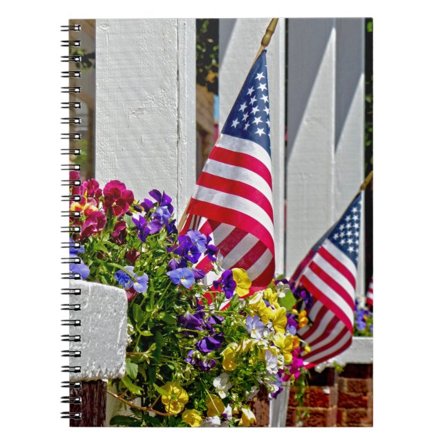 Flags + Flowers Spiral Notebook (Front)