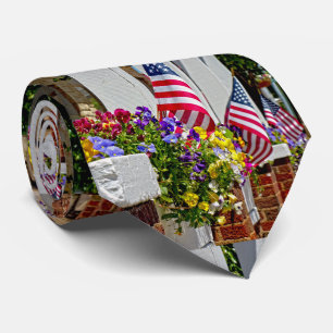 Flags + Flowers Tie