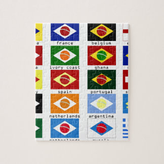 flags for the world cup in Brazil Jigsaw Puzzle