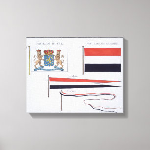 Flags from the Kingdom of the Netherlands, from a Canvas Print