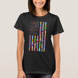 Flags National Hispanic Heritage Month Celebration T-Shirt