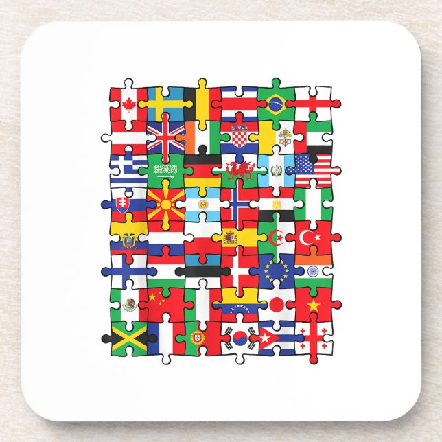 Flags of Countries of the World international flag Coaster (Front)