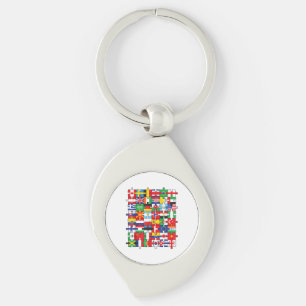 Flags of Countries of the World international flag Key Ring