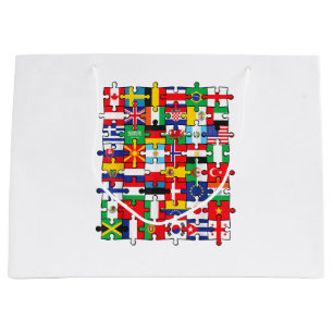 Flags of Countries of the World international flag Large Gift Bag